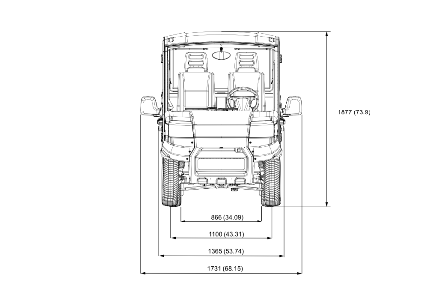 dimensions front